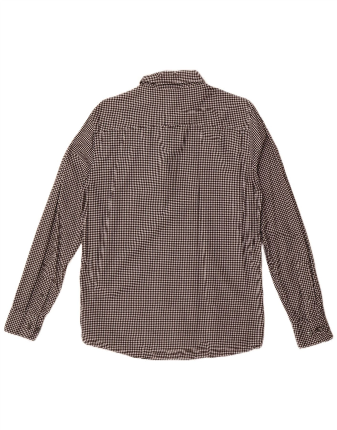 Camisa Calvin Klein para hombre pequeña de algodón a cuadros gris