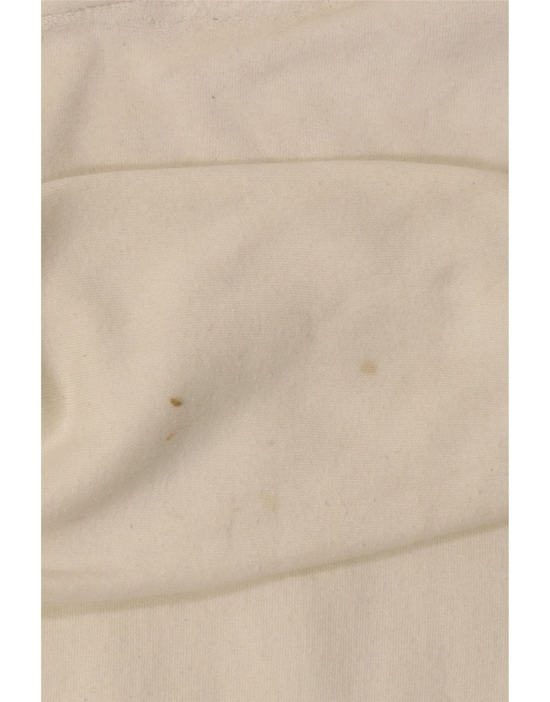 CHAMPION Jersey de forro polar con capucha y gráfico para mujer UK 14 Medium Off White Cotton