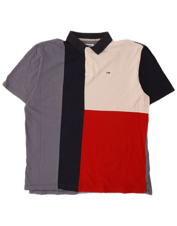 TOMMY HILFIGER Polo para hombre 2XL Algodón multicolor con bloques de color