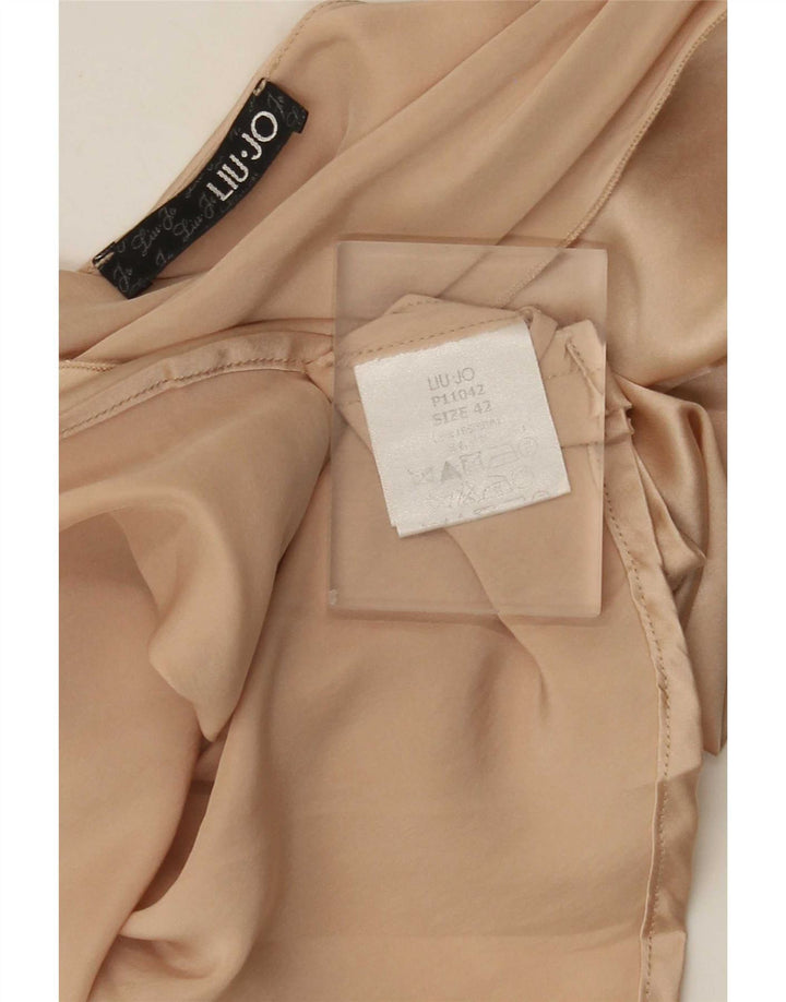 Blusa Liu Jo Mujer Top IT 42 Seda Beige Medio Color Block