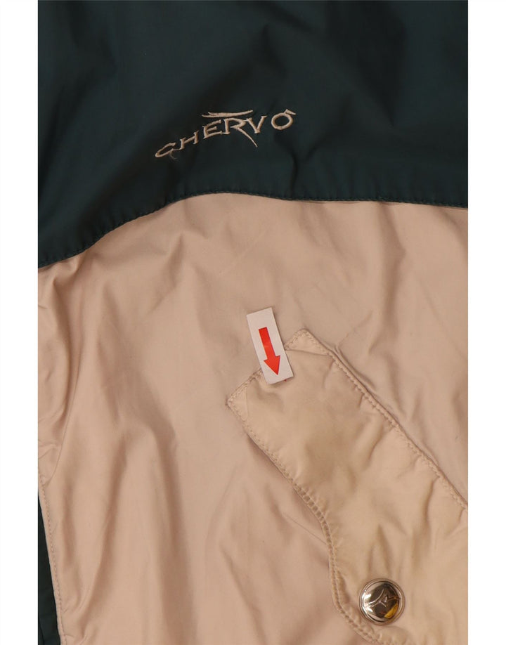 Chervo Chaqueta cortavientos estampada para hombre UK 36 Small Verde Colorblock