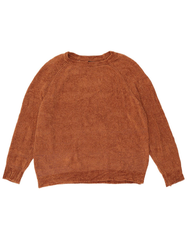 Zara Mens Crew Neck Jumper Sweater Large Marrón