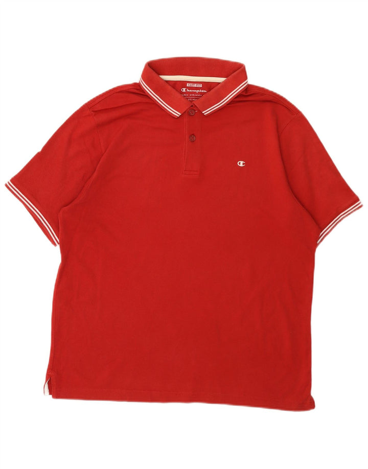 CHAMPION Polo de ajuste fácil para hombre pequeño rojo