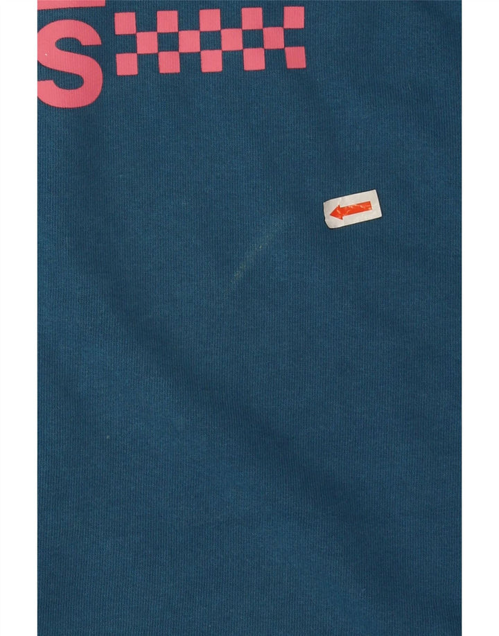 Vans Hombre Sudadera Gráfica Jersey De Algodón Azul Medio
