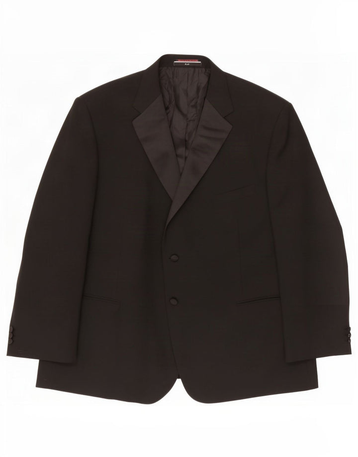 Marks & Spencer Chaqueta tipo blazer con 2 botones para hombre UK 52 3XL Poliéster negro