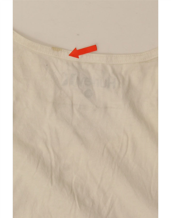 HURLEY Hombre Gráfico Chaleco Top XL Algodón Blanco