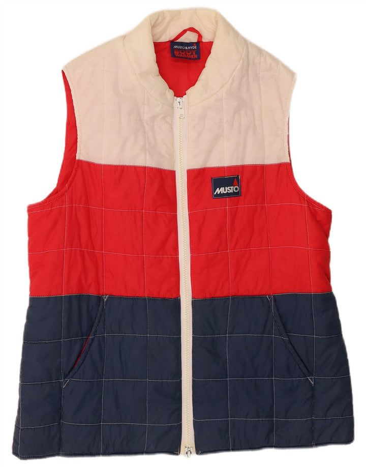 Musto Chaleco acolchado para hombre UK 38 Medium Nylon multicolor con bloques de color