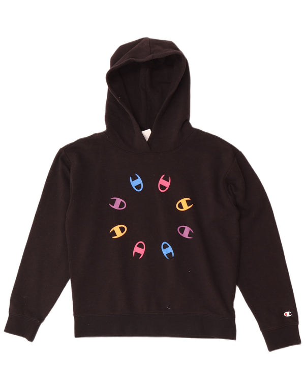 Champion Sudadera con capucha gráfica para niñas 13-14 años XL Negro Deportes