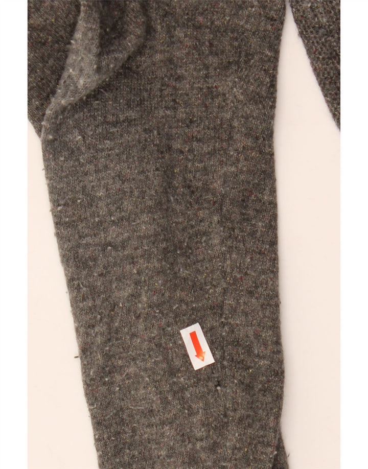Tommy Hilfiger Jersey con cuello y botones para hombre de lana gris medio