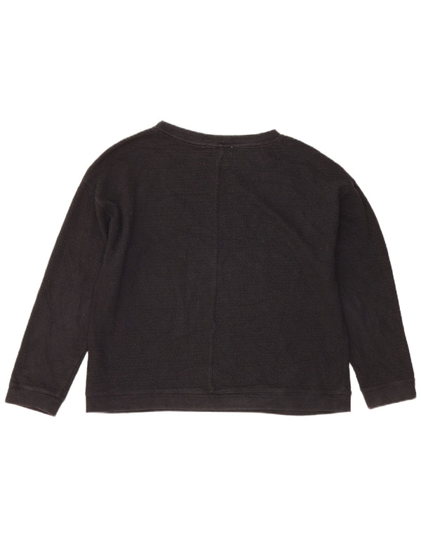 Zara Mujer Sudadera Jumper UK 14 Medium Azul Marino Algodón