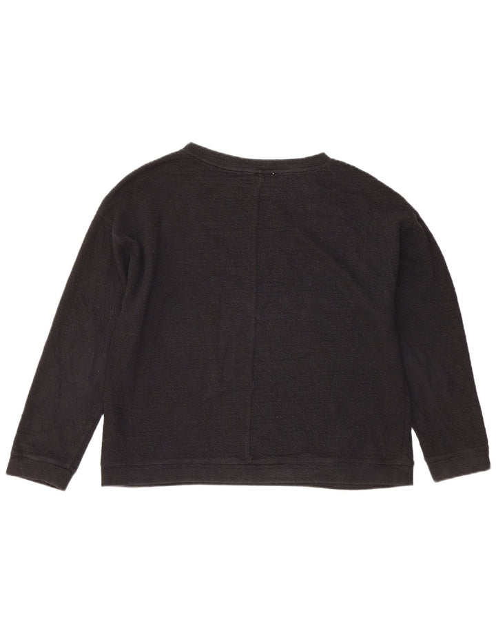 Zara Mujer Sudadera Jumper UK 14 Medium Azul Marino Algodón