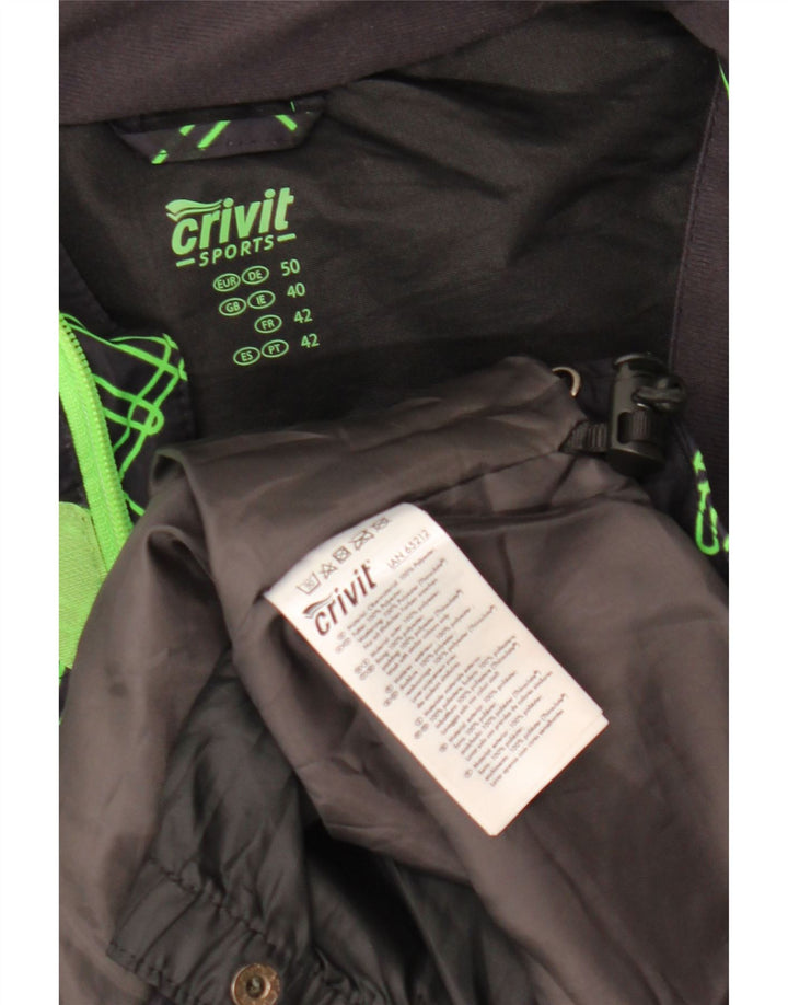 CRIVIT Chaqueta cortavientos para hombre UK 40 Grande Poliéster geométrico azul marino