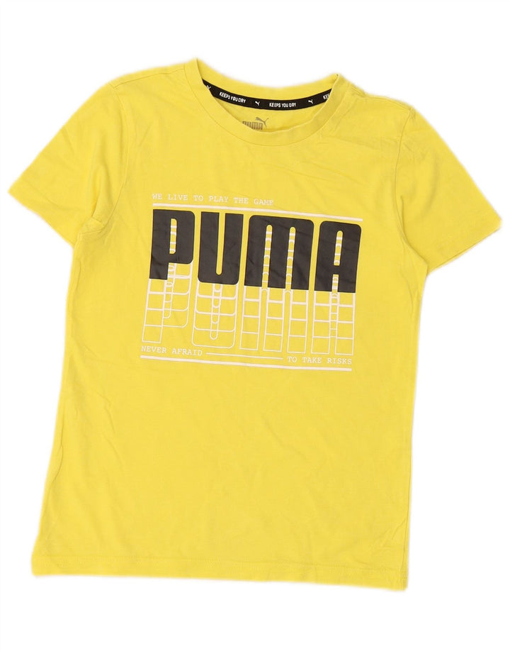 PUMA Camiseta gráfica para niño 9-10 años Amarillo