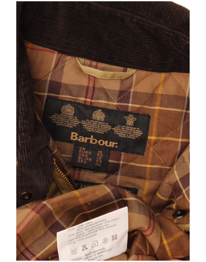 BARBOUR Abrigo para mujer Reino Unido 46 Grande Algodón caqui