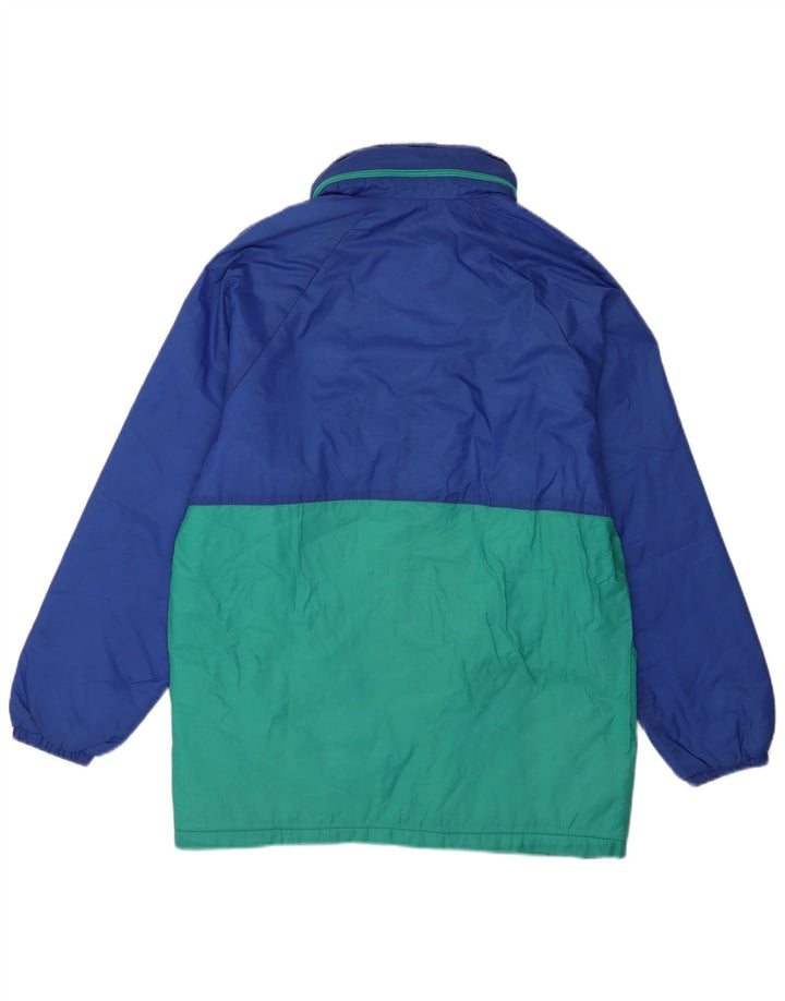 Sorry Chaqueta de chándal con capucha para hombre, color azul medio, poliamida con bloques de color