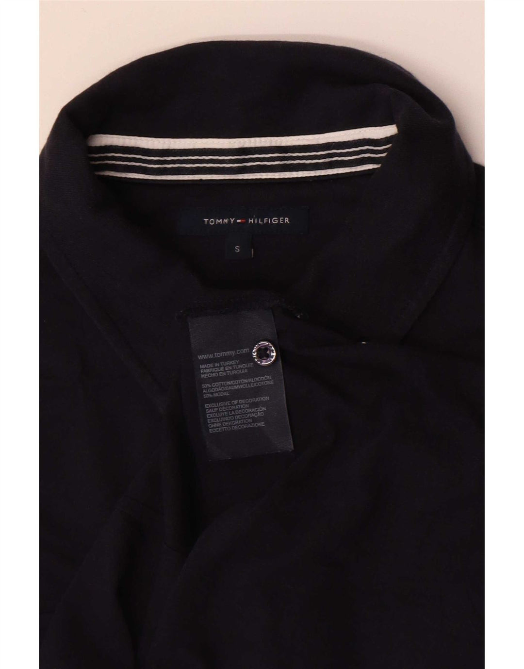 Tommy Hilfiger Camisa tipo pulóver para mujer UK 10 Small Azul marino Algodón