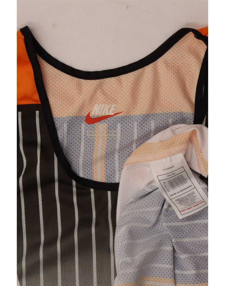 Nike Mens Graphic Vest Top Pequeño Poliéster A Rayas Blancas