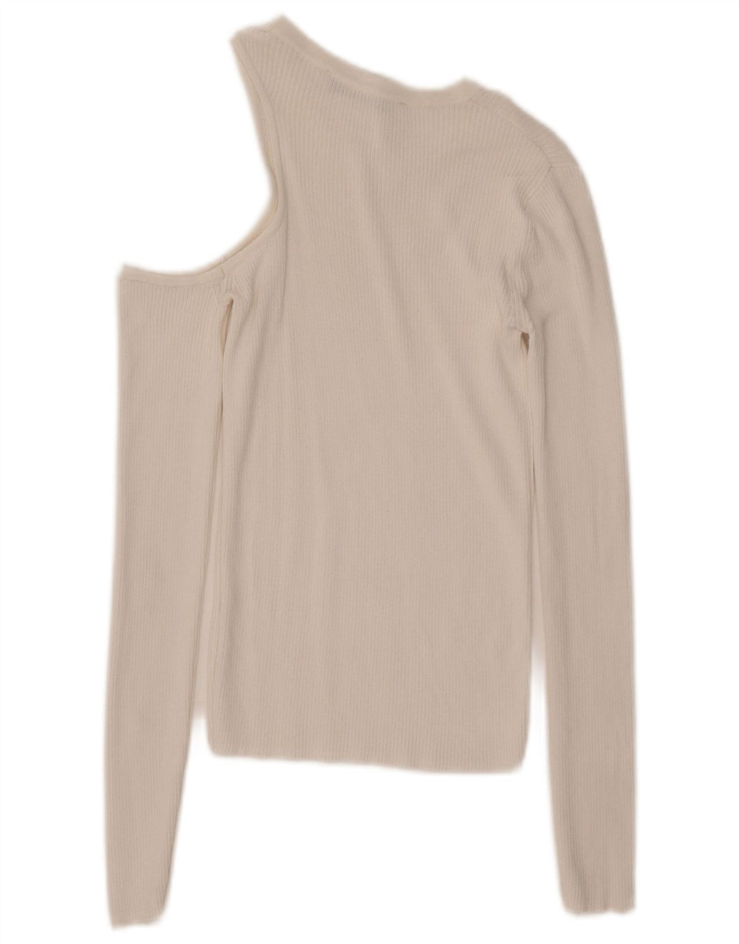 Zara Top de manga larga con un hombro para mujer UK 8 Small White