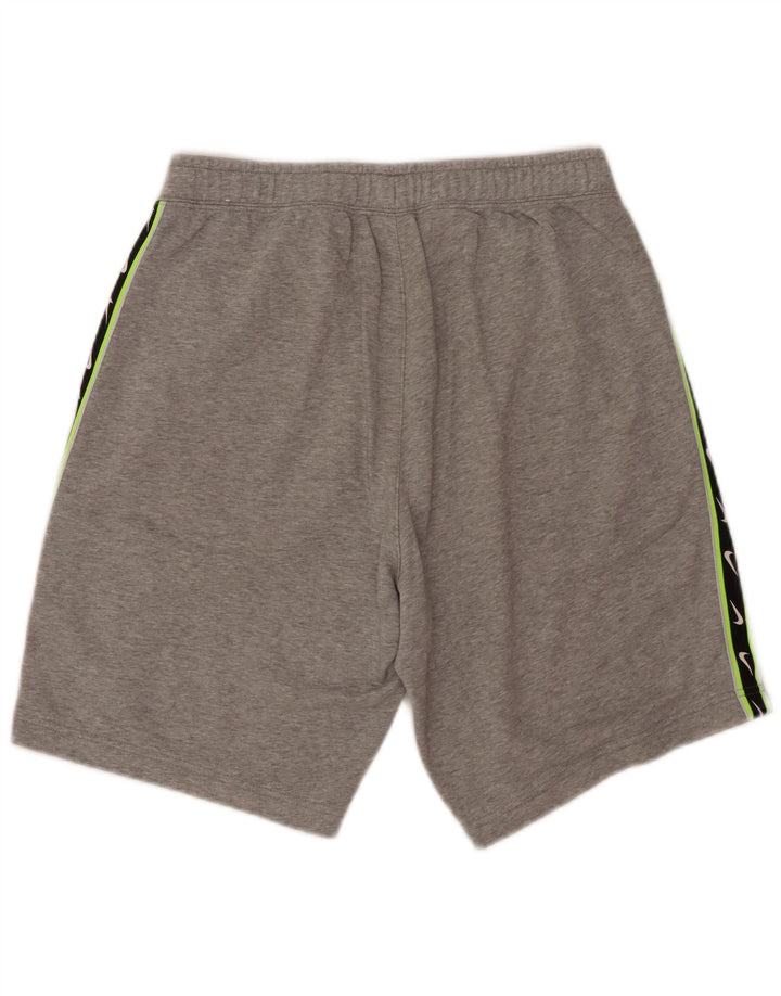 NIKE Shorts deportivos con estampado gráfico de algodón en bloques de color gris medio para hombre