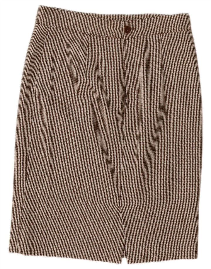 Genny Conjunto de falda de 2 piezas con 2 botones para mujer UK 14 Medium W32 Brown Houndstooth