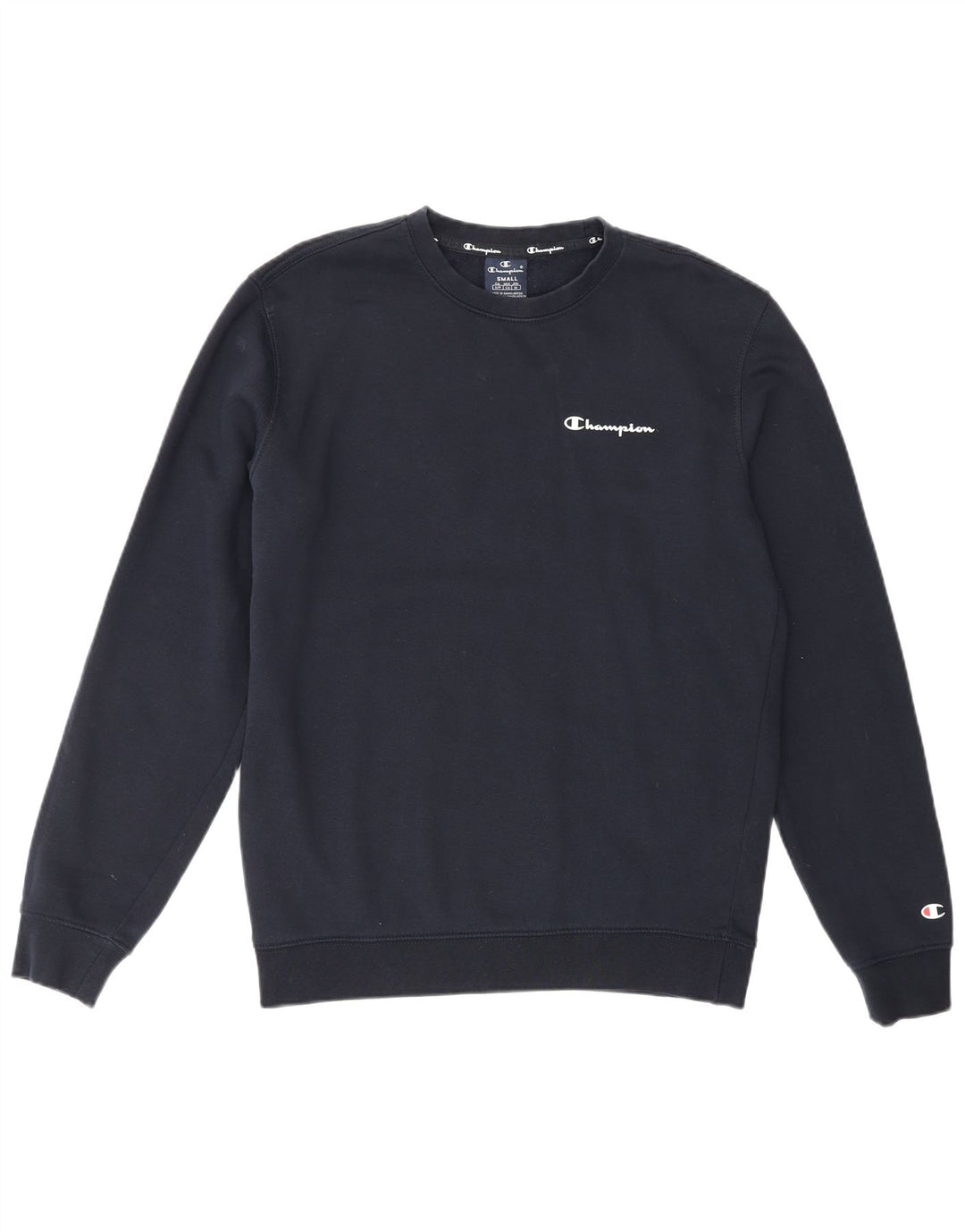 CHAMPION Sudadera gráfica para hombre Jumper Small Azul marino Algodón