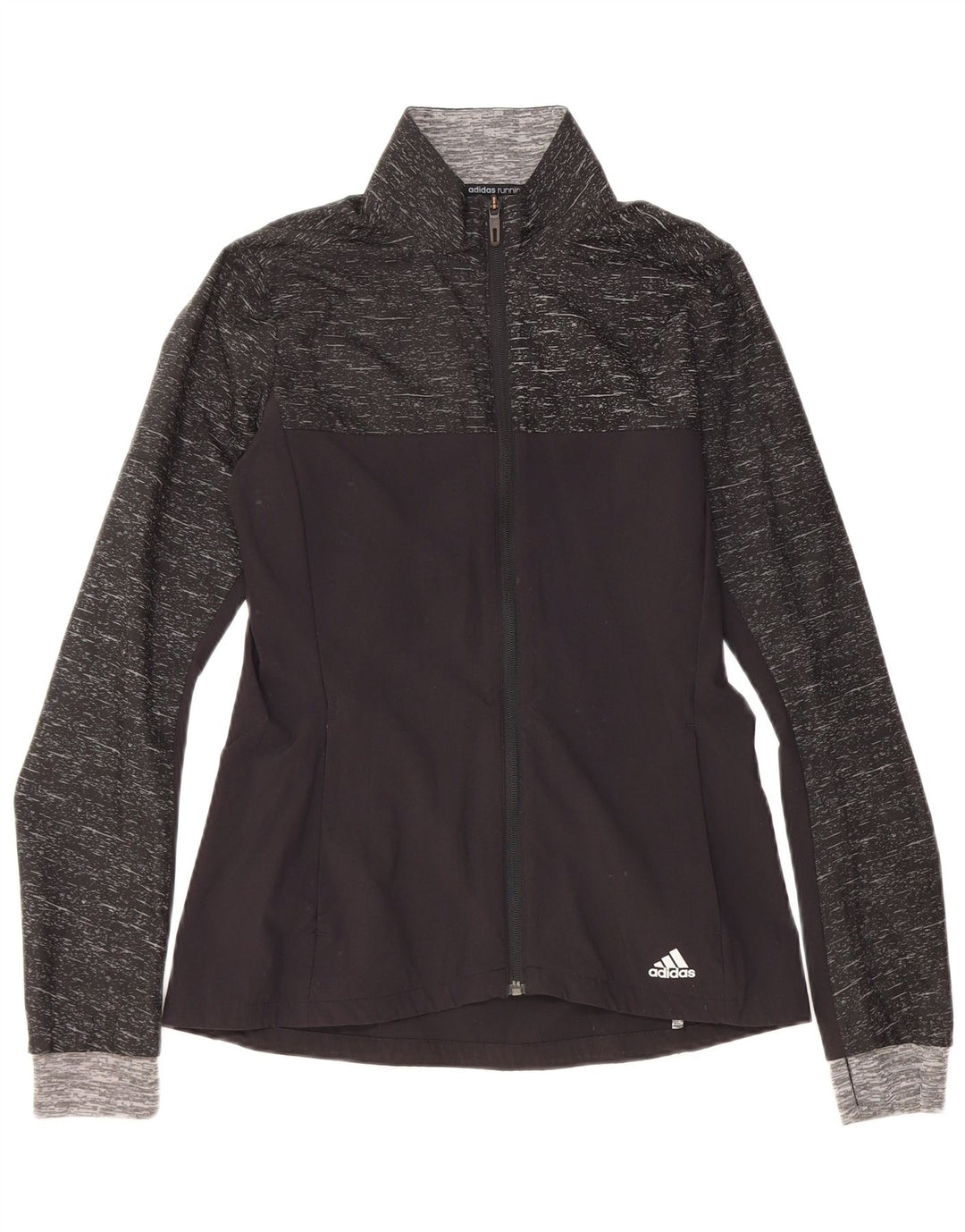 ADIDAS Mujer Supernova Chándal Top Chaqueta Reino Unido 8/10 Pequeño Negro