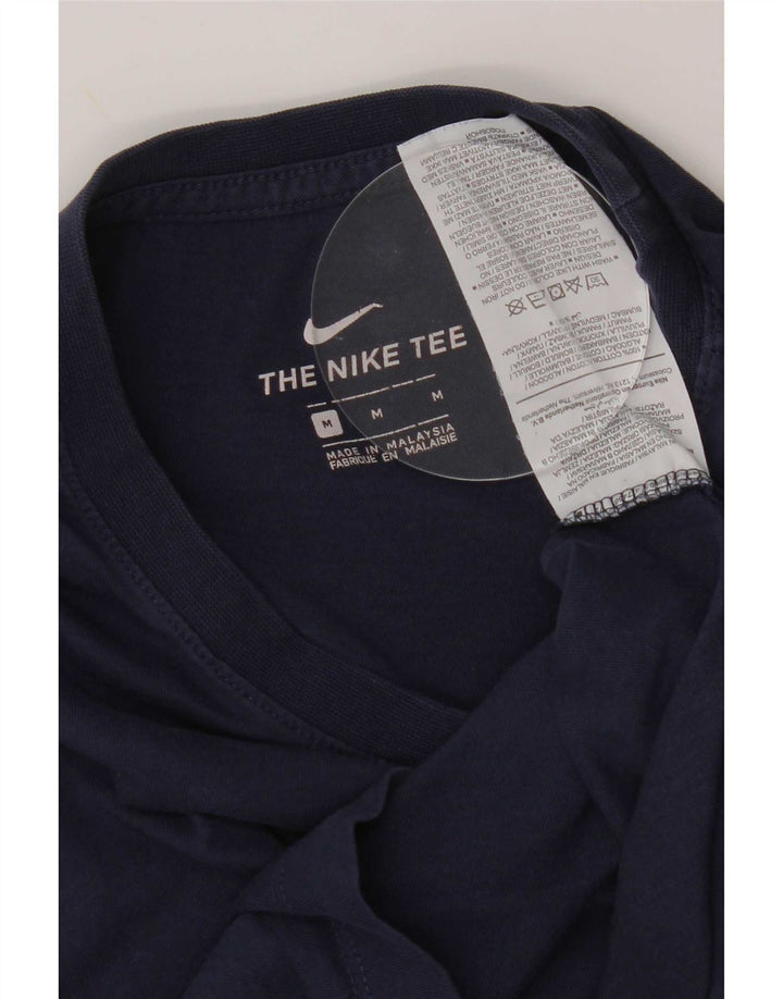 Nike - Camiseta para mujer, talla 40, talla mediana, color azul marino, algodón