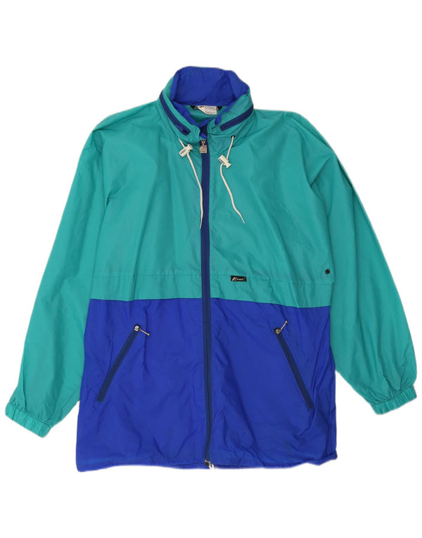 K-Way Chaqueta impermeable con capucha para hombre ES 38 Verde medio Poliamida color block