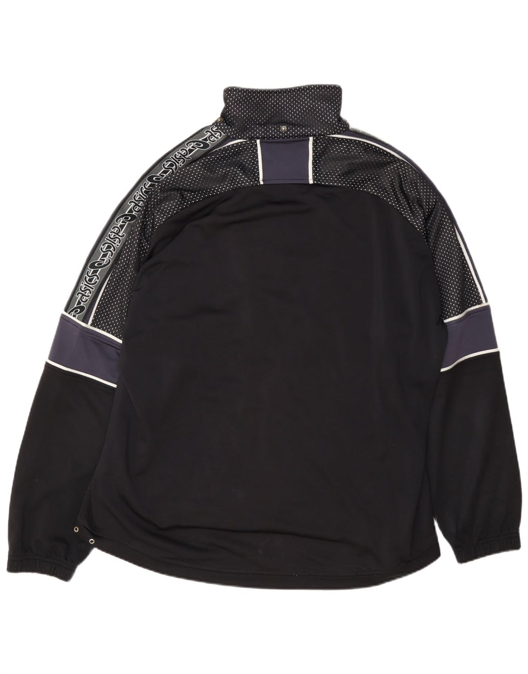 Asics Hombre Regular Fit Chándal Top Chaqueta XL Negro Colorblock