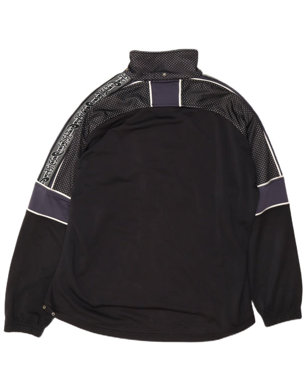 Asics Hombre Regular Fit Chándal Top Chaqueta XL Negro Colorblock