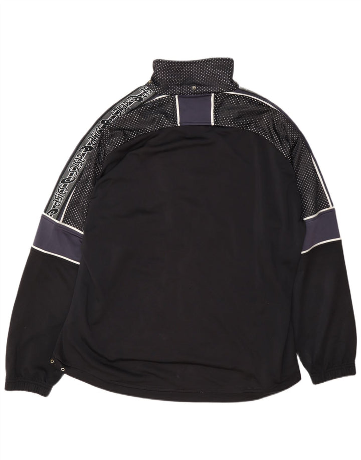 Asics Hombre Regular Fit Chándal Top Chaqueta XL Negro Colorblock