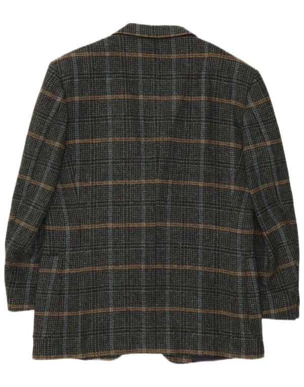 Nino Cerruti Chaqueta tipo blazer de 2 botones para hombre IT 54 2XL Lana a cuadros verde