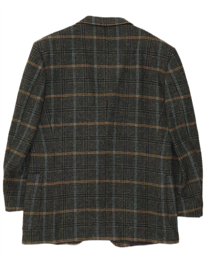 Nino Cerruti Chaqueta tipo blazer de 2 botones para hombre IT 54 2XL Lana a cuadros verde