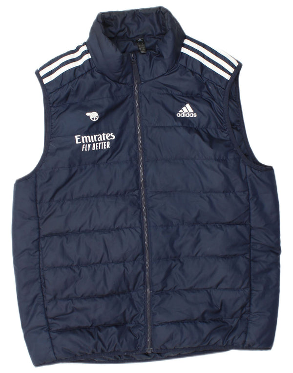 Adidas Chaleco acolchado gráfico para hombre UK 40 Large Azul marino