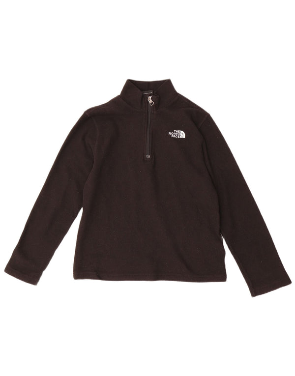 The North Face Boys 1/4 Zip Fleece Jumper 10-11 Years Medium Black