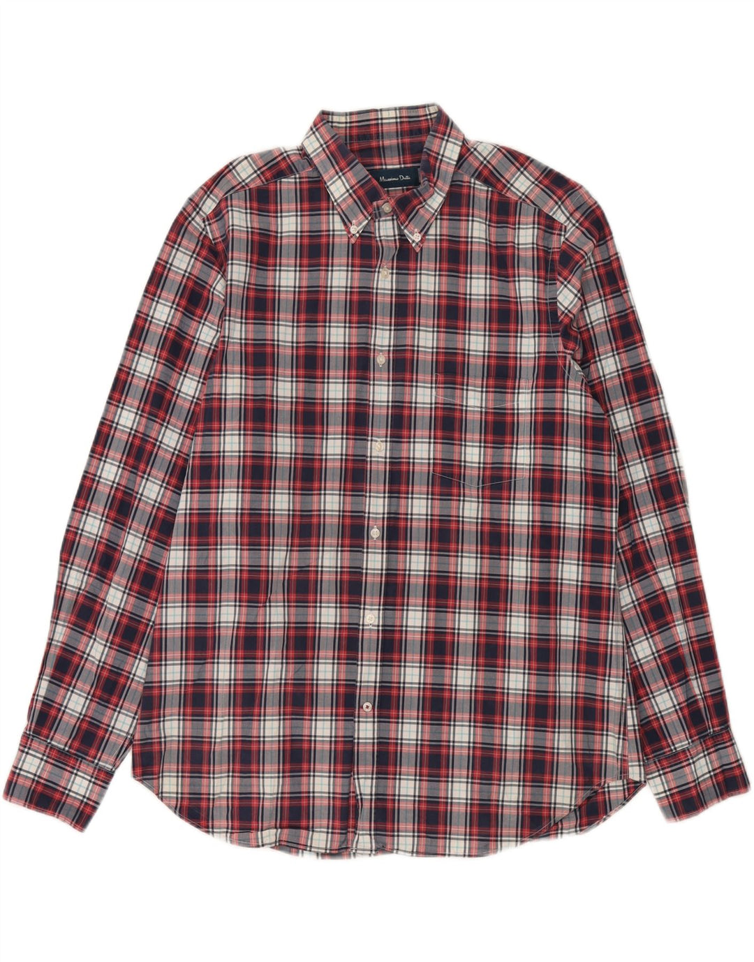 Camisa Massimo Dutti Hombre XL Cuadros Rojos