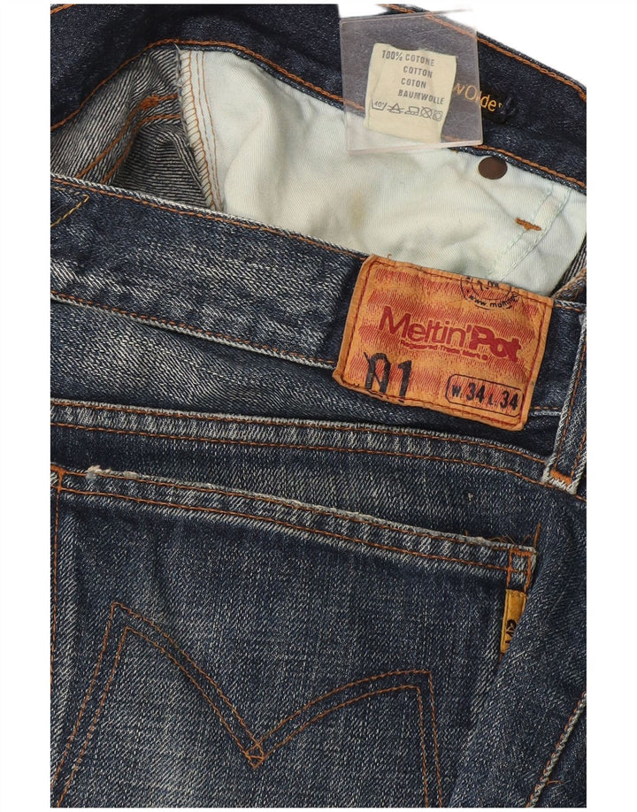 Meltin' Pot Jeans Bootcut para hombre W34 L34 Algodón azul