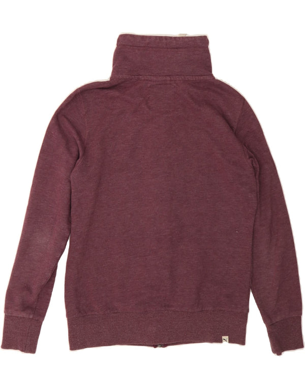 PUMA Womens Tracksuit Top Jacket UK 12 Medium Burgundy