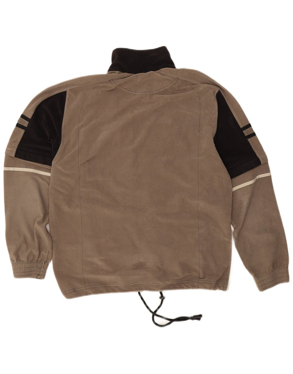 Lotto Chaqueta de chándal de terciopelo para hombre UK 40/42 Large Beige Colourblock