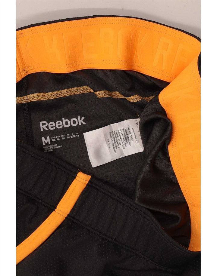 Reebok Pantalones cortos deportivos para mujer UK 12 Poliéster gris medio