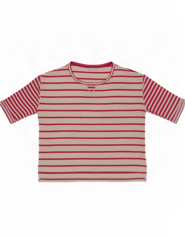 Marks & Spencer Camiseta para Mujer Top UK 46 Grande Gris Rayas