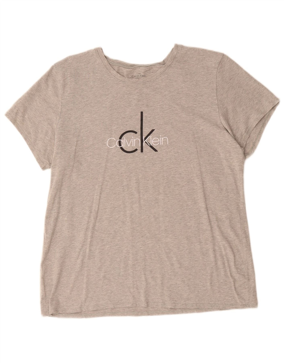 CALVIN KLEIN Camiseta gráfica para mujer Top UK 40 XL Gris