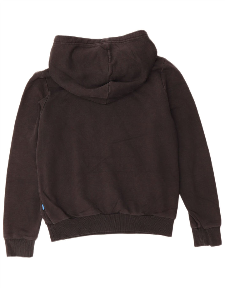 ADIDAS Sudadera con capucha gráfica de gran tamaño para mujer Reino Unido 10 Pequeño Poliéster negro