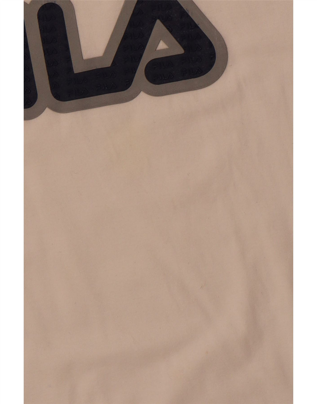 FILA Camiseta gráfica para hombre Top XL Algodón blanco
