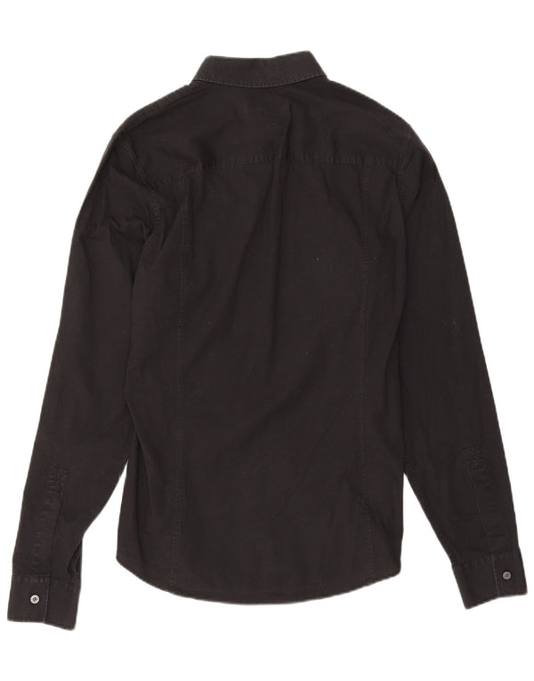 Camisa Calvin Klein Jeans Hombre Algodón Medio Negro
