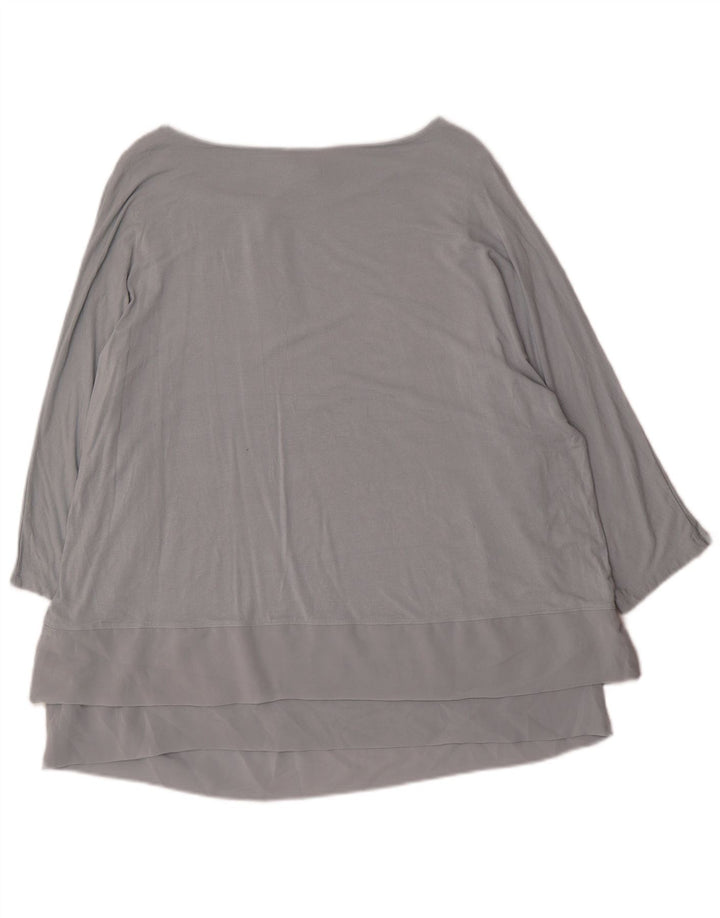 Phase Eight Blusa de manga 3/4 para mujer UK 46 Viscosa azul grande