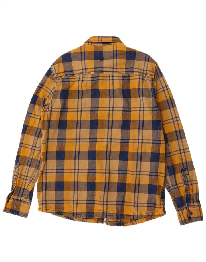 Camisa de franela de corte estándar para hombre de Fat Face de algodón a cuadros amarillos grandes