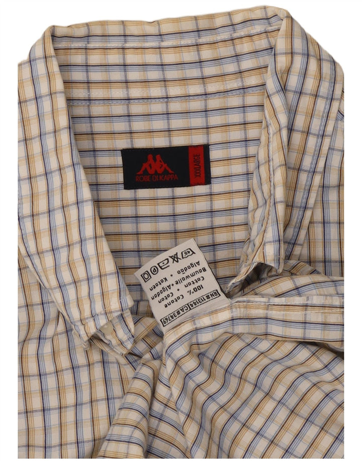 Kappa Camisa De Manga Corta Hombre 3XL Algodón A Cuadros Multicolor
