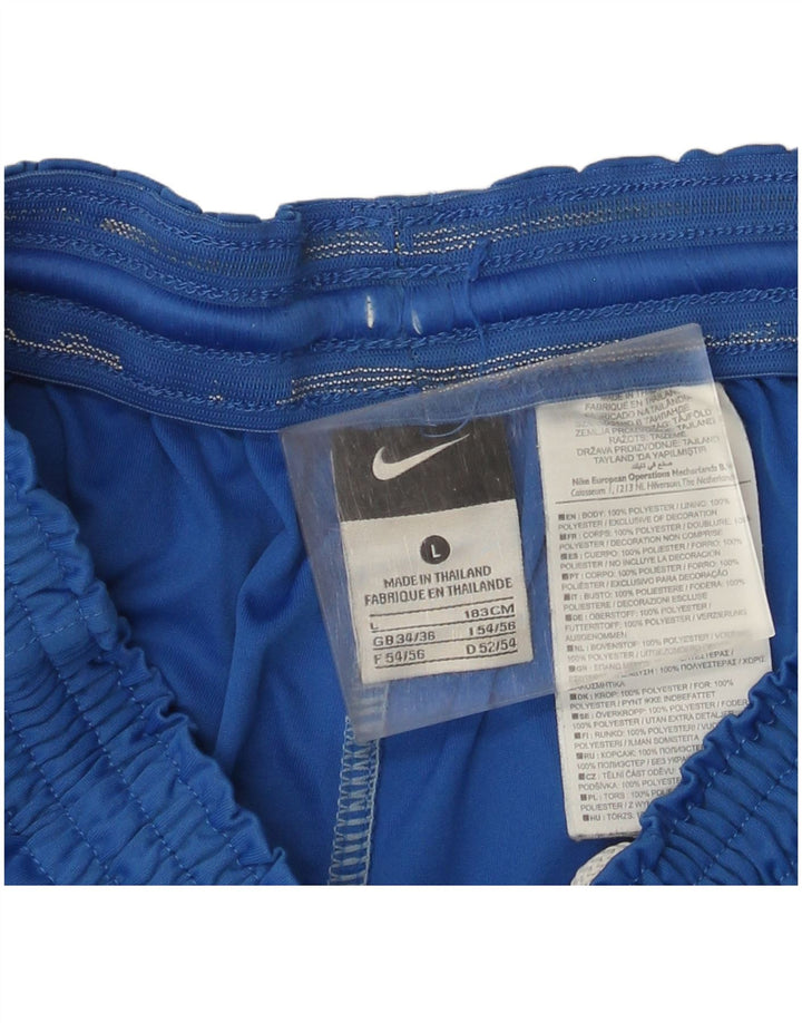 Nike - Pantalones cortos deportivos para hombre, poliéster azul grande