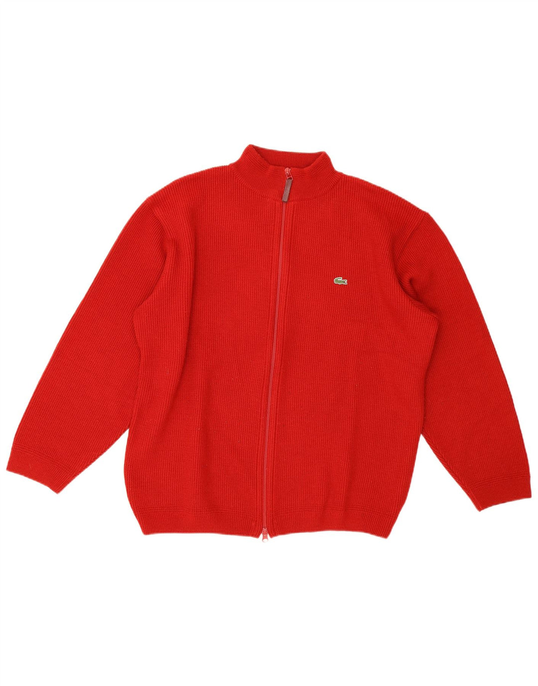 Suéter tipo cárdigan para hombre Lacoste Talla 6 XL Lana roja